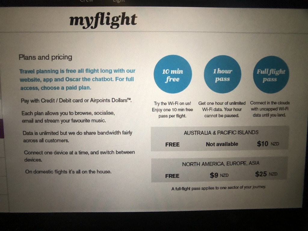 Air New Zealand pricing plans 1024