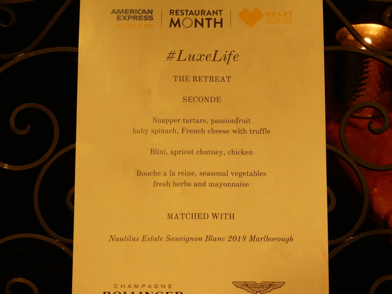 LuxeLife American Express Restaurant Month