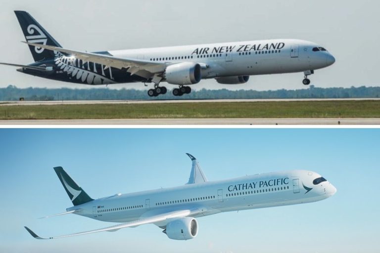 air new zealand cathay pacific hong kong