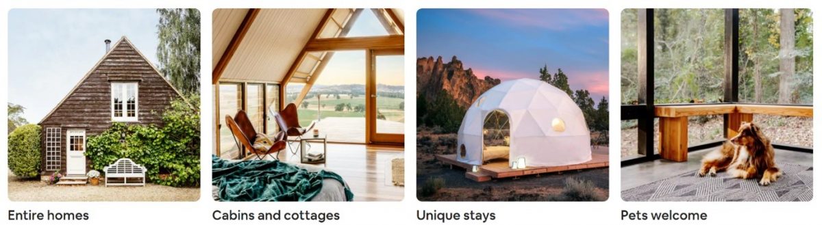 airbnb property options